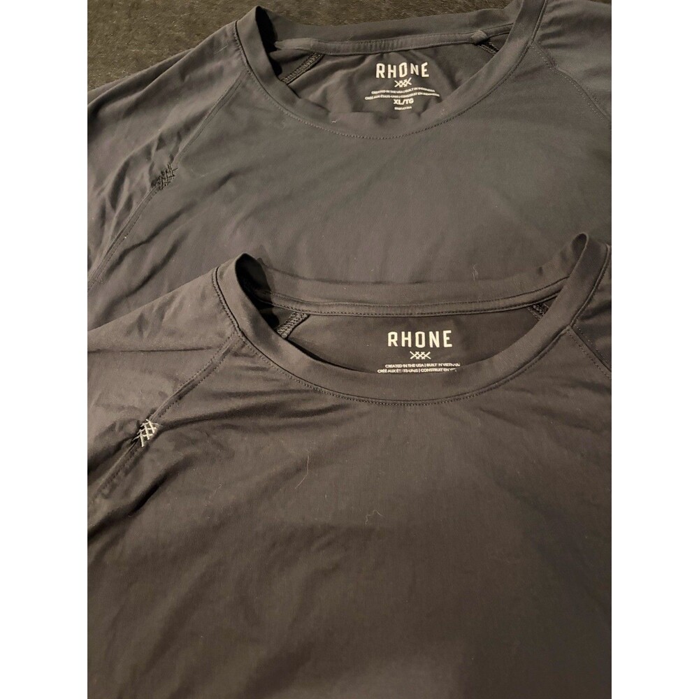 Lots of 2 Rhone Shirt Mens XL Black Classic Performance Athletic Training Reign - Picture 2 of 11